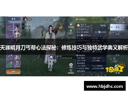 天涯明月刀丐帮心法探秘：修炼技巧与独特武学奥义解析