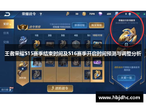 王者荣耀S15赛季结束时间及S16赛季开启时间预测与调整分析